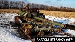 Знищений Силами оборони України танк армії РФ, Харківщина, 22 лютого 2023 року