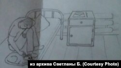 Рисунок осужденного за выстрел в Z-баннер учителя английского из Канска для матери