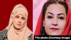 ندا پروانی (چپ) و ژولیا پارسی فعالان حقوق زن که از سوی طالبان بازداشت شده اند