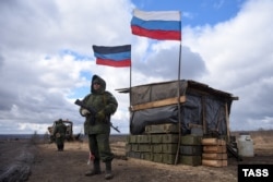 Блокпост на окупованій частині Донецької області