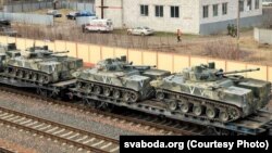 Російські танки в Білорусі. Гомель. 30 березня 2022 року