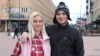 Viktoria Kuznetsova and Denys Fedotov in the Finnish town of Joensuu, which they got to after a harrowing journey from Ukraine via Russia. 