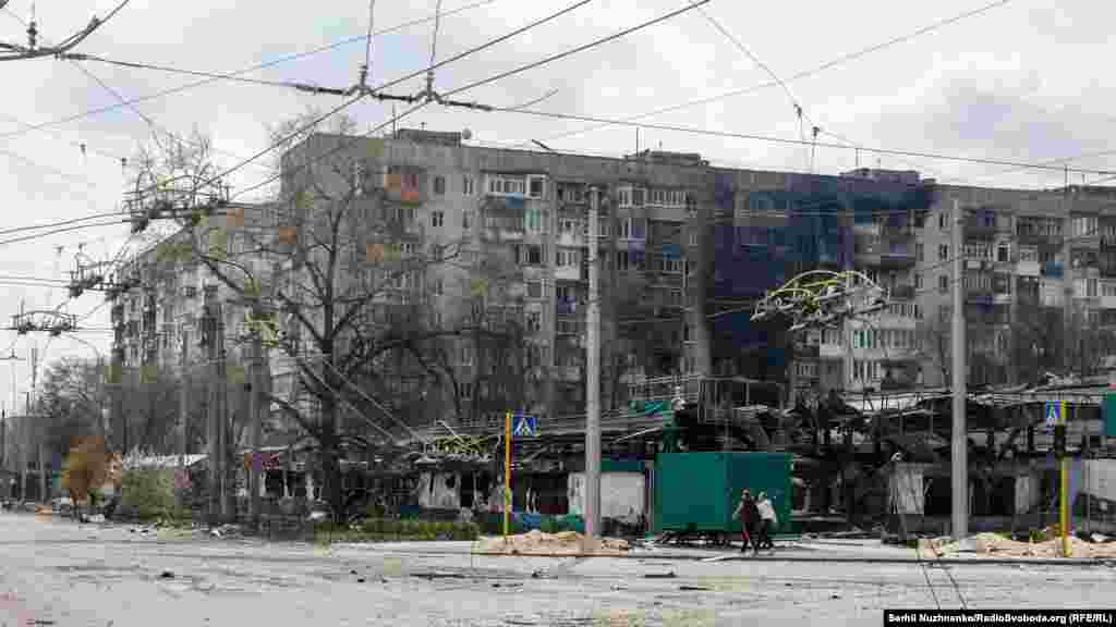 Вулиці Сєвєродонецька, 16 квітня 2022 року 