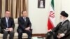 جفری فلتمن، دپیلمات کهنه‌کار آمریکایی، و آیت‌الله خامنه‌ای در دو سوی دبیرکل سازمان ملل