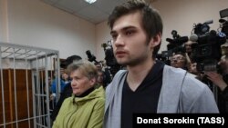Ruslan Sokolovsky attends a court hearing in Yekaterinburg in May.
