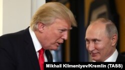 Президент США Дональд Трамп (ліворуч) та президент Росії Володимир Путін. Архівне фото