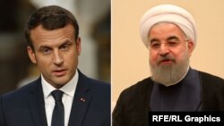 حسن روحانی (راست) و امانوئل مکرون