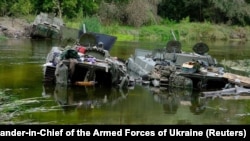 Покинута російська бронетехніка під час контрнаступальної операції ЗСУ в Харківській області. Фото від вересня 2022 року