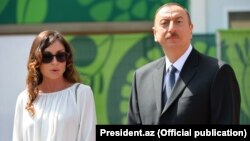 There has been speculation that the post of first vice president is being created for President Ilham Aliyev's wife, Mehriban (left), who is a New Azerbaijan Party deputy chairwoman, or for their 19-year-old son, Heidar.