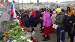 Nemtsov Supporters Gather To Honor His Memory