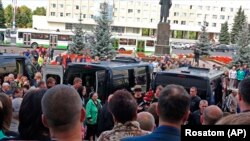Саров, 12 августа, похороны инженеров Росатома, погибших при взрыве в Неноксе