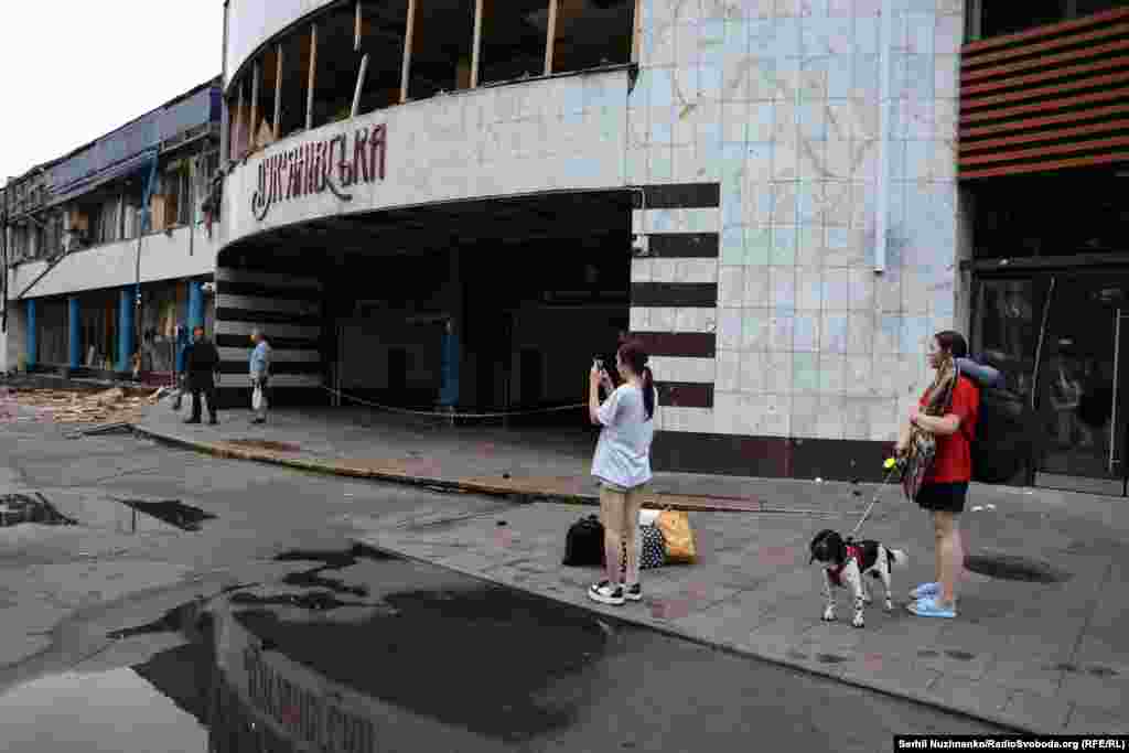 The Lukyanivska station seen on July 21.The busy Kyiv subway station has now been damaged six separate times by Russian drone and missile strikes since the Kremlin launched its full-scale invasion in February 2022.