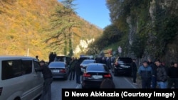 Гумістський міст, який заблокували протестувальники