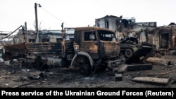 Знищена російська військова техніка під час наступу Росії на Україну в місті Тростянець Сумської області, березень 2022 року, ілюстративне фото