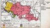 Поштова листівка із зображенням мапи України «Carte de L’Ukraine». Червоним кольором позначено територію, яка потрапила до складу СРСР. Ця листівка була видана в Бельгії у 1930-х роках 
