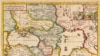 Кримське ханство на карті 1707 року, ліворуч – Україна, а праворуч – Московія