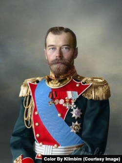 Tsar Nicholas II in full royal finery. Shirnina says it takes her around one full day to colorize a photo, though she'll usually wait another day before publishing in order to see things with "a fresh eye."