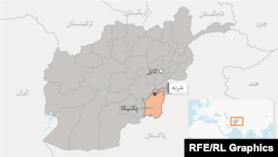 ولایت پکتیکا در نقشه افغانستان