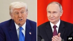 Комбінована світлина: Дональд Трамп і Володимир Путін (праворуч)