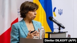 Міністр закордонних справ Франції Катрін Колонна під час візиту до України. Київ, 27 вересня 2022 року