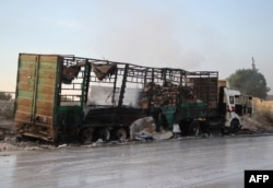 Наслідки бомбардування гуманітарного конвою ООН в околицях Алеппо, 20 вересня 2016 року