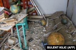 Зруйнована ударом російської ракети школа в селі Зелений Гай, Миколаївська область, 1 квітня 2022 року