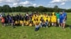 Удзельнікі футбольнага турніру памяці Аляксандра Пракапенкі, які прайшоў у Нью-Ёрку 22 чэрвеня 2019 году