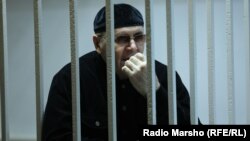 Oyub Titiyev in court in the Chechen town of Shali in March.