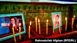 الیاس داعی خبرنگار رادیو آزادی کشته شده در هلمند و یما سیاووش خبرنگار پیشین طلوع نیوز که در کابل کشته شد.