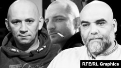 Александр Расторгуев, Кирилл Радченко и Орхан Джемаль (слева направо), убитые год назад в Центральноафриканской Республике