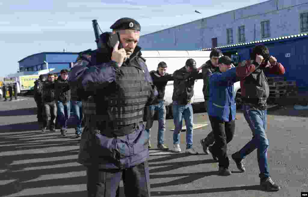 A total of 1,200 foreign workers were detained during the two-day sweep. 