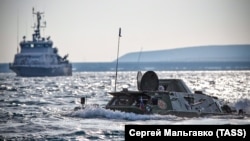 Кораблі на навчаннях минулого тижня відпрацьовували завдання спільно з військами Південного військового округу Росії