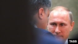 Пятро Парашэнка і Ўладзімер Пуцін, архіўнае фота